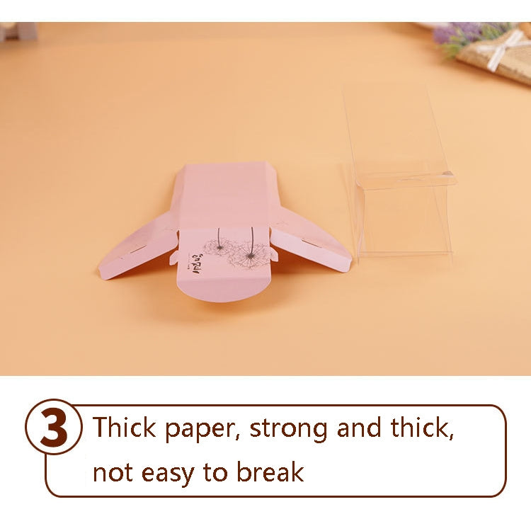 50 Pieces Cake Roll Transparent Rectangular Box Cake Baking Packaging Box