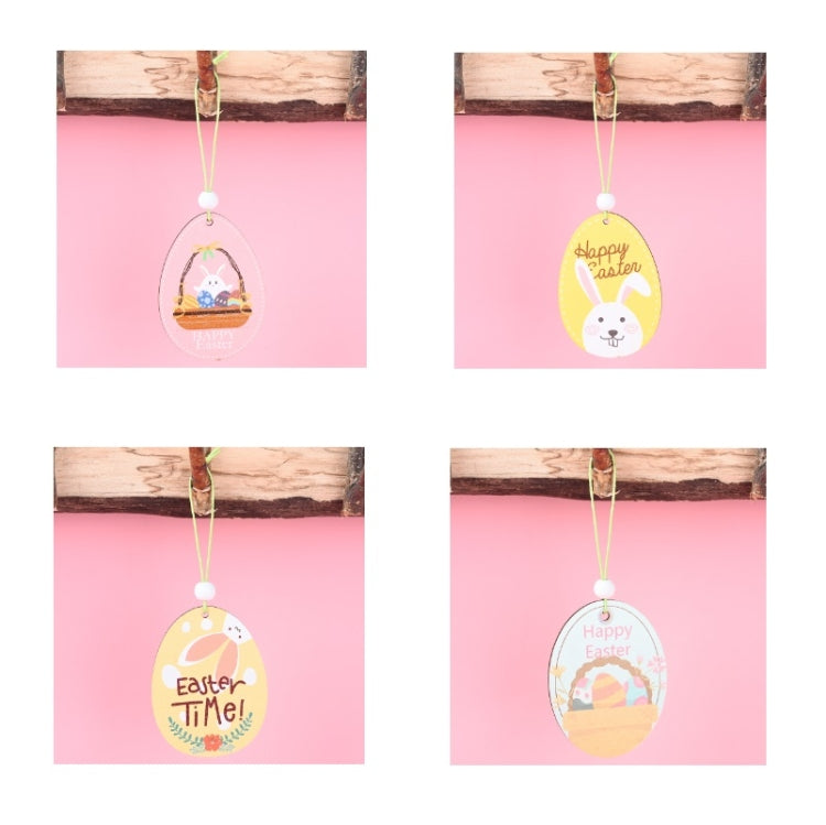 Easter Wooden Pendants Festive Atmosphere Decorative Items