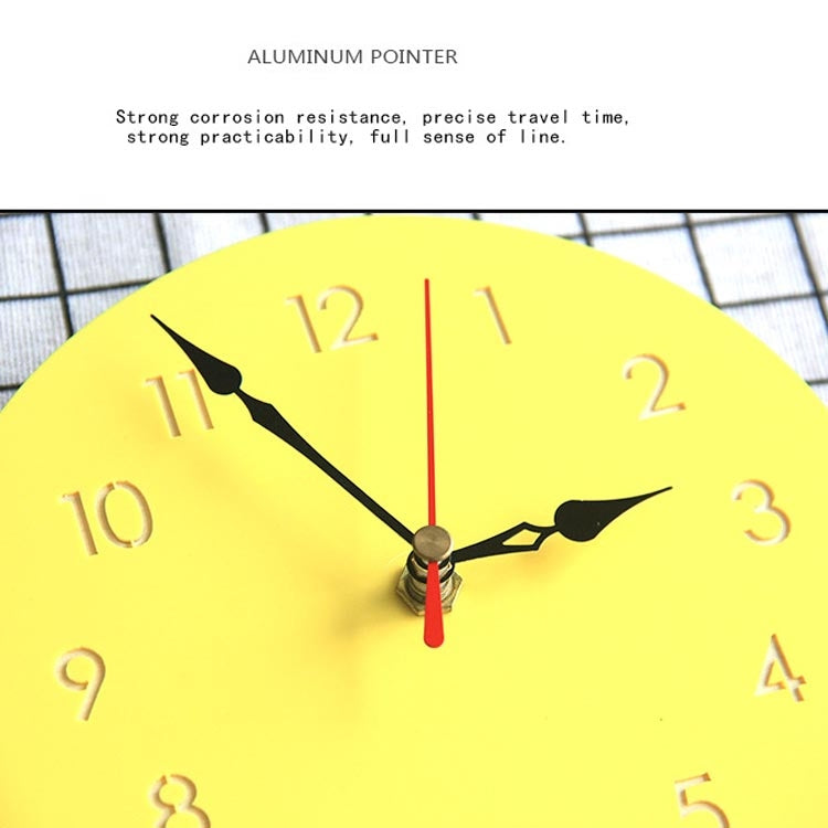Home Decoration Children Alarm Clock Acrylic Creative Wall Clock(C Black)