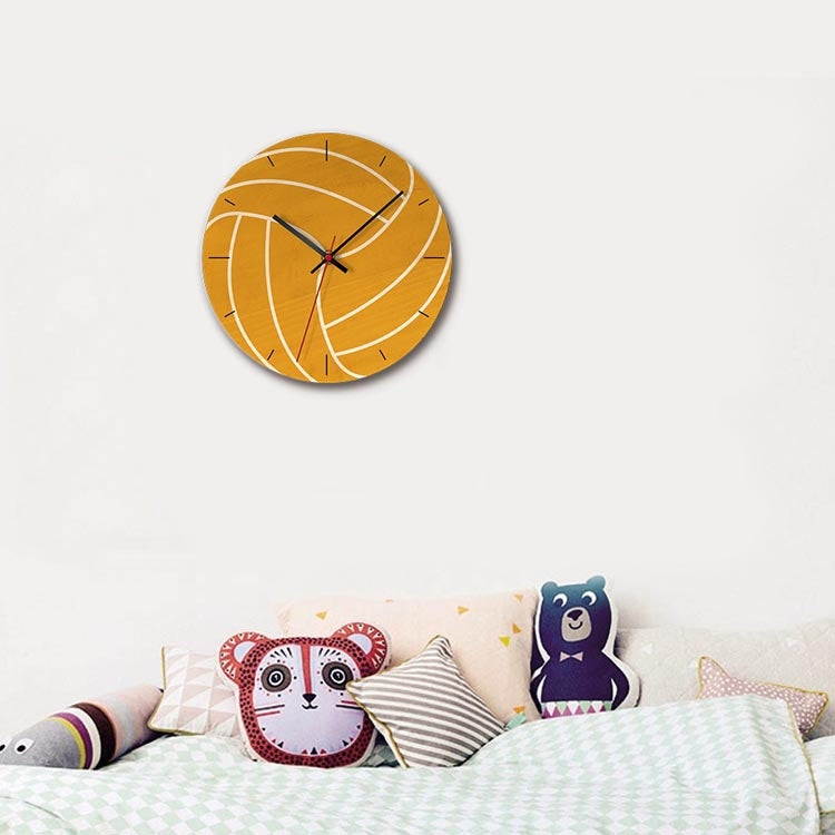 Simple Home Printing And Painting Creative Wall Clock Living Room Bedroom Ball Wooden Decorative Clock APC027b
