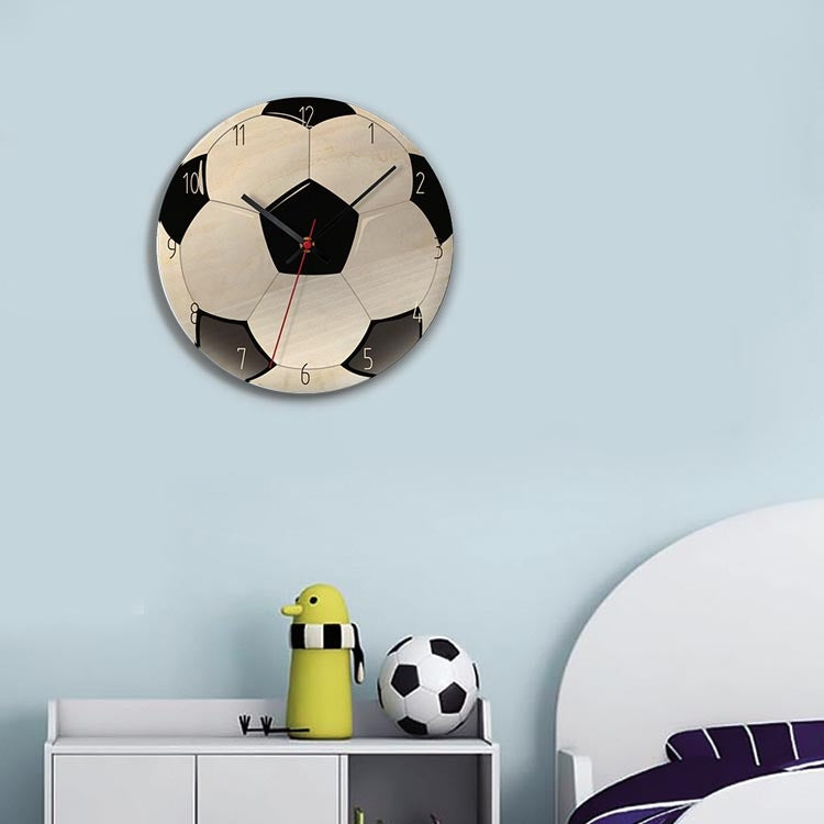 Simple Home Printing And Painting Creative Wall Clock Living Room Bedroom Ball Wooden Decorative Clock APC027b