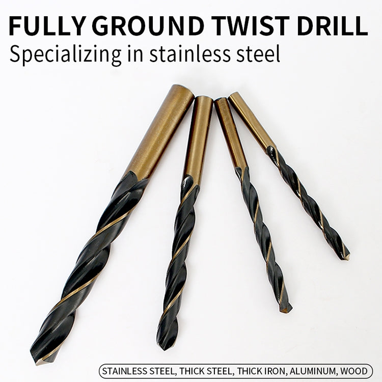 5 PCS 10mm Steel Plate High-Speed Steel 4341 Black Yellow Twist Drill