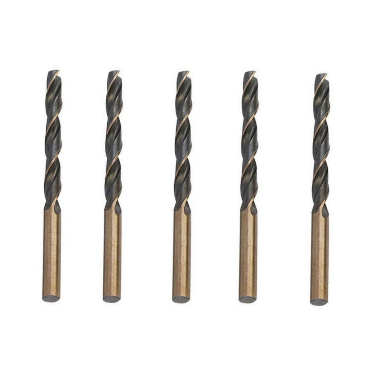 5 PCS 12.5mm Steel Plate High-Speed Steel 4341 Black Yellow Twist Drill