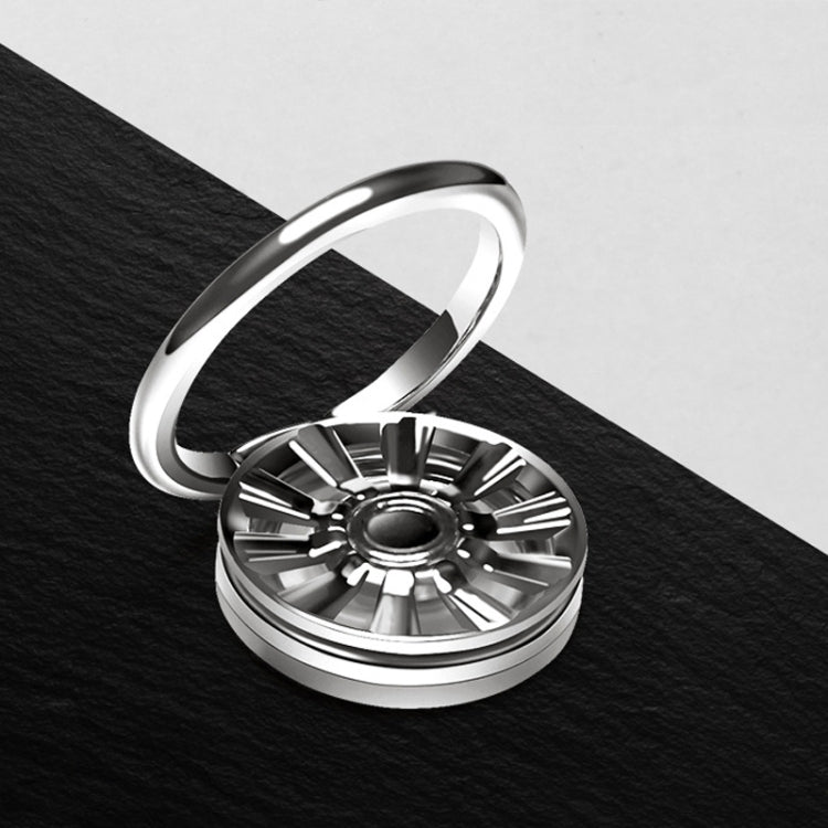 3 PCS Ring Gyro Phone Holder Zinc Alloy Multi-Function Rotating Phone Ring Holder, Colour: Without Diamonds (Silver)