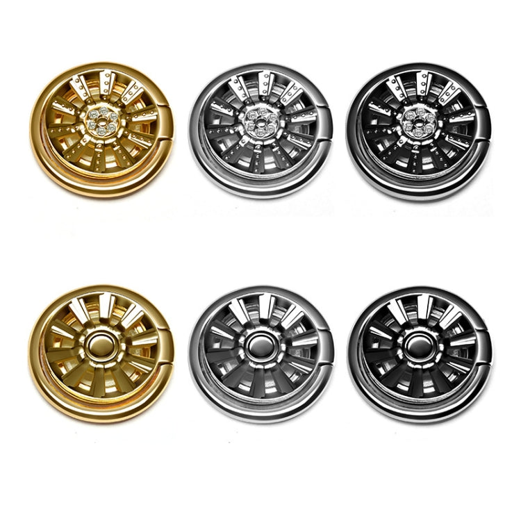 3 PCS Ring Gyro Phone Holder Zinc Alloy Multi-Function Rotating Phone Ring Holder, Colour: Without Diamonds (Silver)