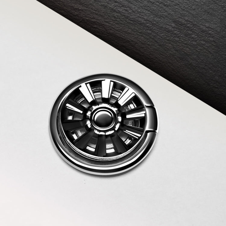 3 PCS Ring Gyro Phone Holder Zinc Alloy Multi-Function Rotating Phone Ring Holder, Colour:  Without Diamonds (Black)