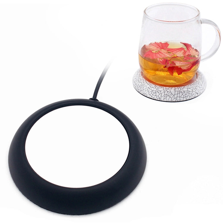 Wood-Grain USB Heat Preservation Coaster Metal Constant Temperature Coaster Coffee Insulation Pad Warm Coaster