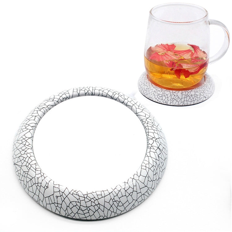 Wood-Grain USB Heat Preservation Coaster Metal Constant Temperature Coaster Coffee Insulation Pad Warm Coaster