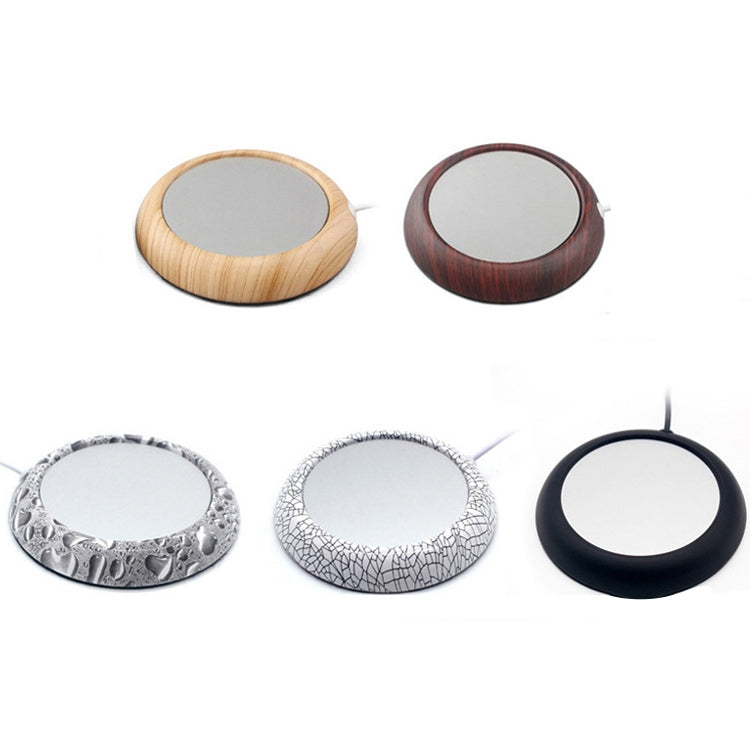 Wood-Grain USB Heat Preservation Coaster Metal Constant Temperature Coaster Coffee Insulation Pad Warm Coaster