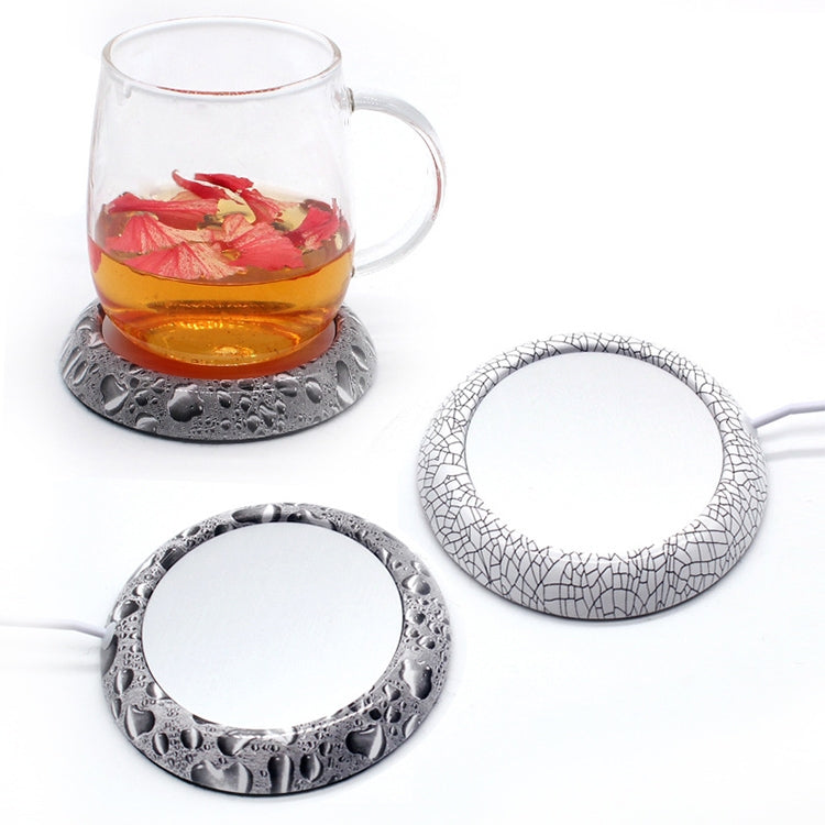 Wood-Grain USB Heat Preservation Coaster Metal Constant Temperature Coaster Coffee Insulation Pad Warm Coaster