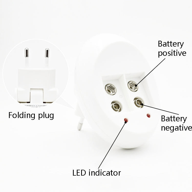 9V L-ion Rechargeable Battery 6F22 9V Lithium Batteries Charger