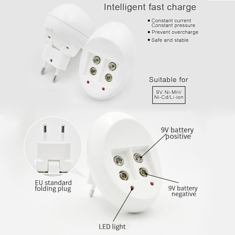 9V L-ion Rechargeable Battery 6F22 9V Lithium Batteries Charger