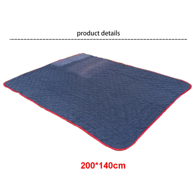 Mountaineering Field Camping Mat Warm Fleece Picnic Mat Office Sofa Air Conditioning Blanket(Lake Blue)