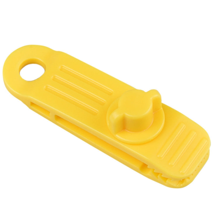 10 PCS Outdoor Camping Canopy Windproof Clip Tent Additional Pull Point Plastic Clip Rainproof Tarp Fixing Clip, Colour: B Clip (Yellow)