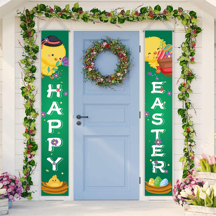 Easter Couplet Party Decoration Easter Curtain Banner