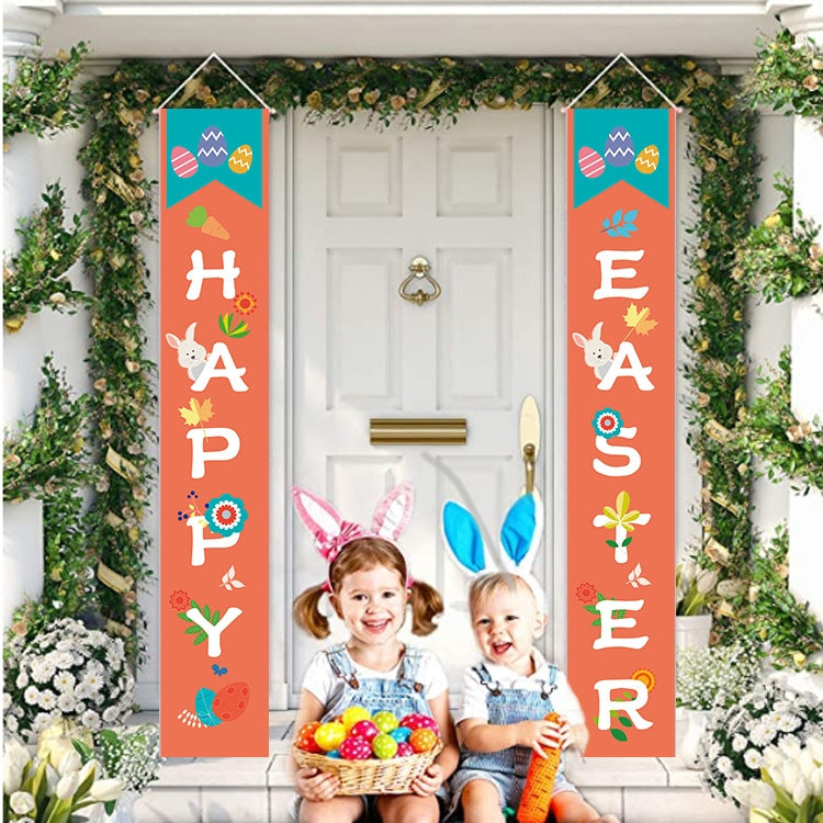Easter Curtain Holiday Atmosphere Decoration Door Flag Couplet