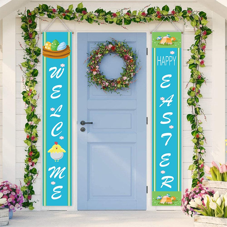 Easter Curtain Holiday Atmosphere Decoration Door Flag Couplet