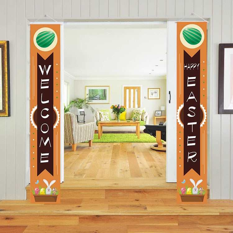 Easter Curtain Holiday Atmosphere Decoration Door Flag Couplet