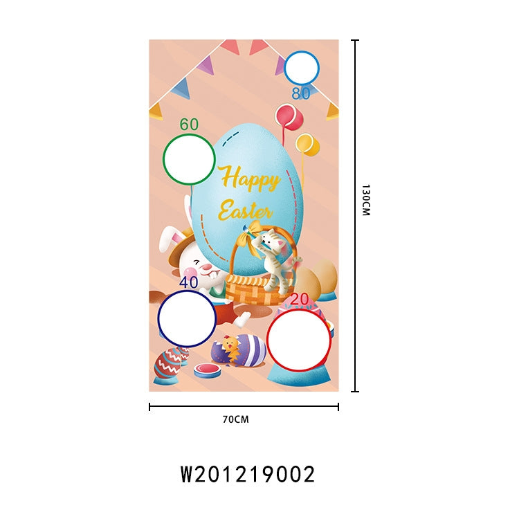 Easter Sandbag Projection Flag Bunny Egg Throwing Game Hanging Flag(W201219002)