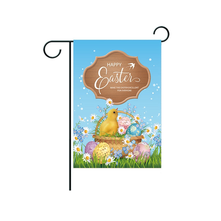 3 PCS Easter Garden Flag Banner Courtyard Garden Banner