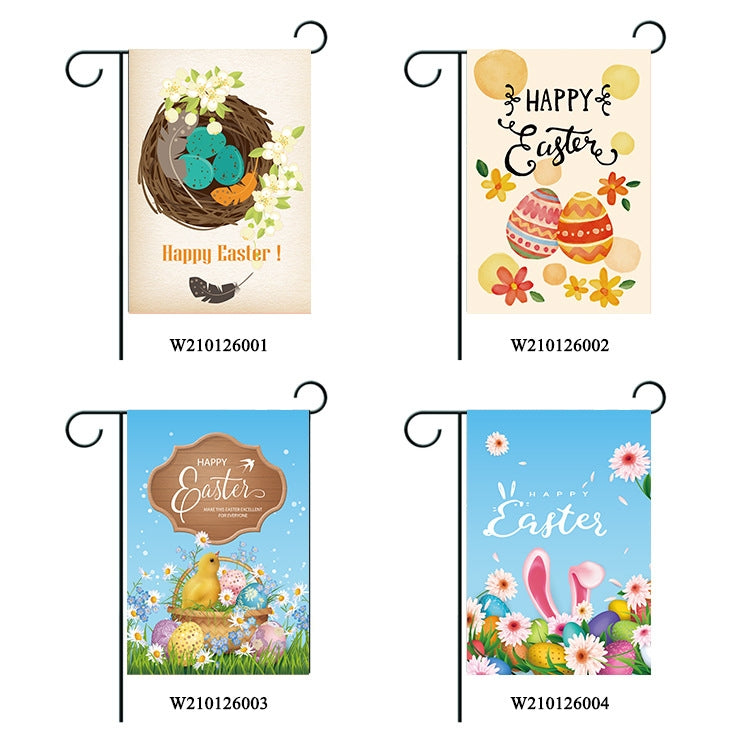 3 PCS Easter Garden Flag Banner Courtyard Garden Banner