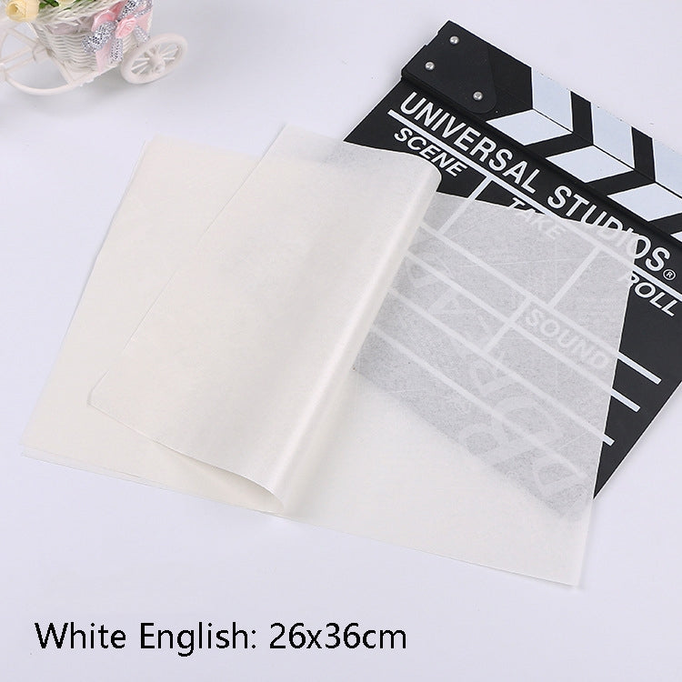 2 Packs Cake Greaseproof Paper Baking Packaging Plate Paper Hamburger Paper, Colour: White English