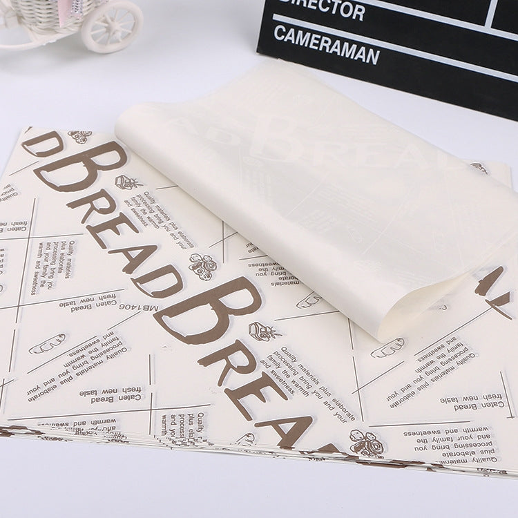 2 Packs Cake Greaseproof Paper Baking Packaging Plate Paper Hamburger Paper, Colour: White English