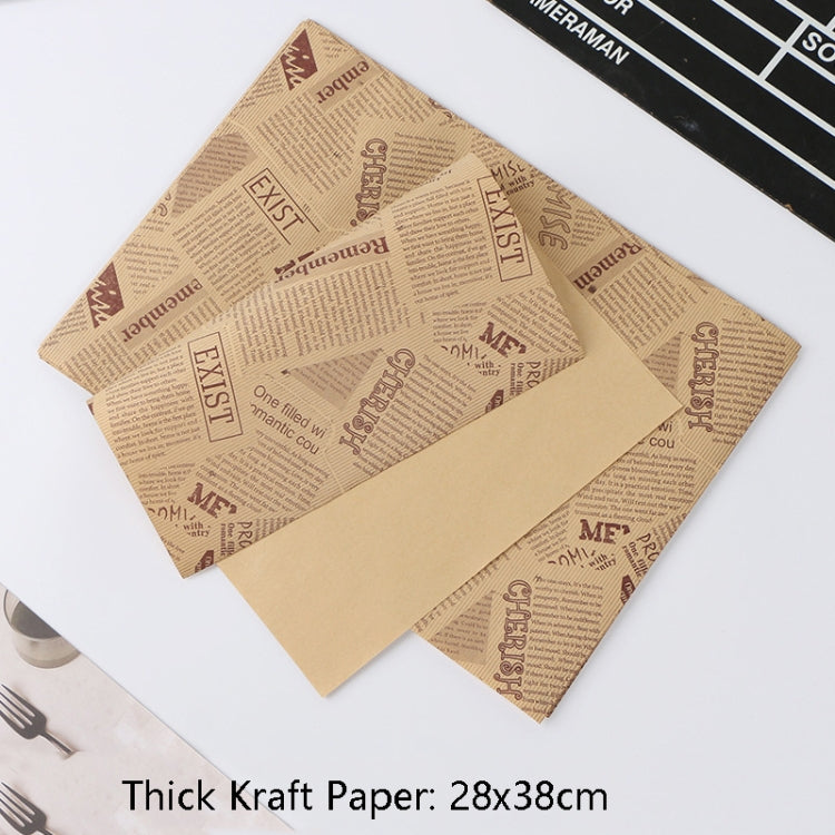 2 Packs Cake Greaseproof Paper Baking Packaging Plate Paper Hamburger Paper, Colour: Thick Kraft Paper