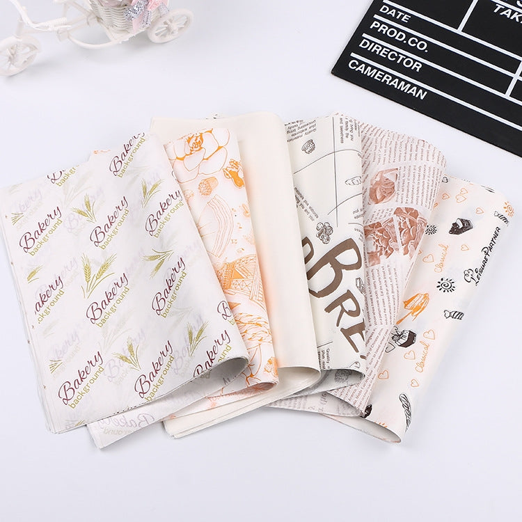 2 Packs Cake Greaseproof Paper Baking Packaging Plate Paper Hamburger Paper, Colour: Thick Kraft Paper