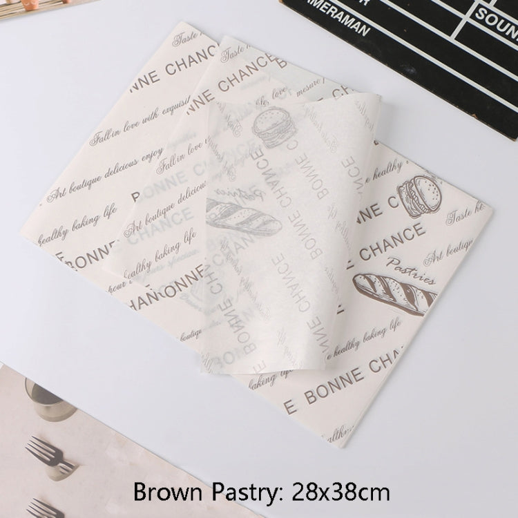 2 Packs Cake Greaseproof Paper Baking Packaging Plate Paper Hamburger Paper, Colour: Brown Pastry