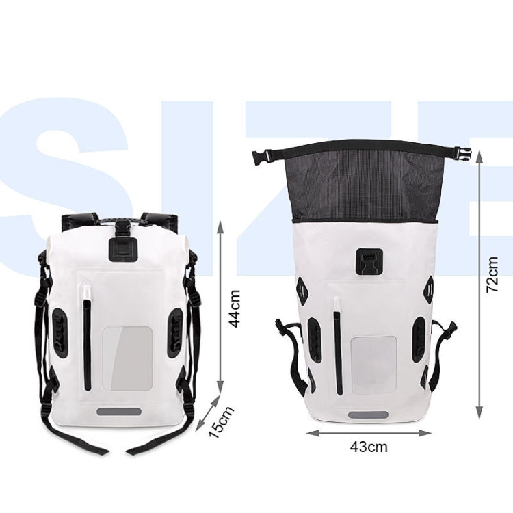 30L PVC Large Capacity Mountaineering Waterproof Backpack Diving Swimming Wet And Dry Separation Waterproof Bag