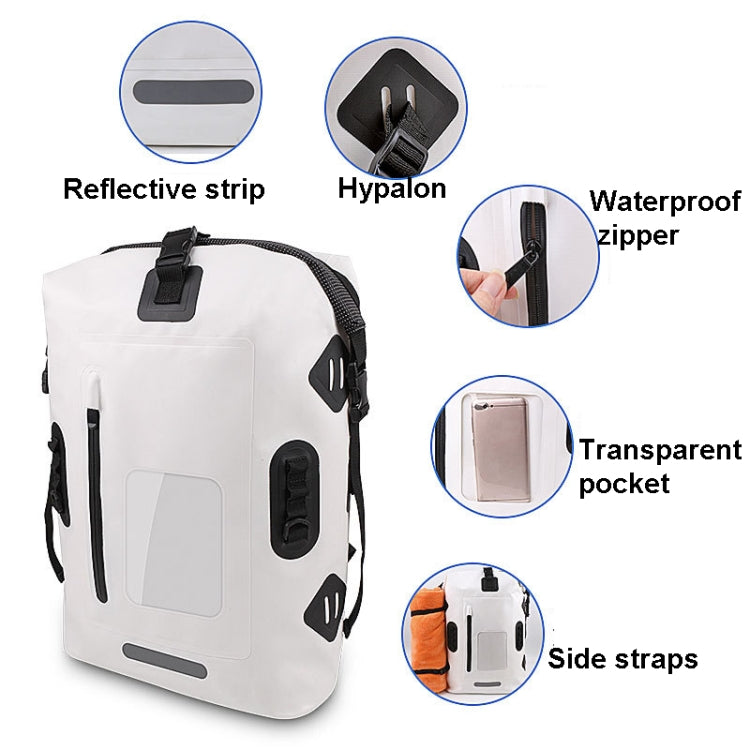 30L PVC Large Capacity Mountaineering Waterproof Backpack Diving Swimming Wet And Dry Separation Waterproof Bag