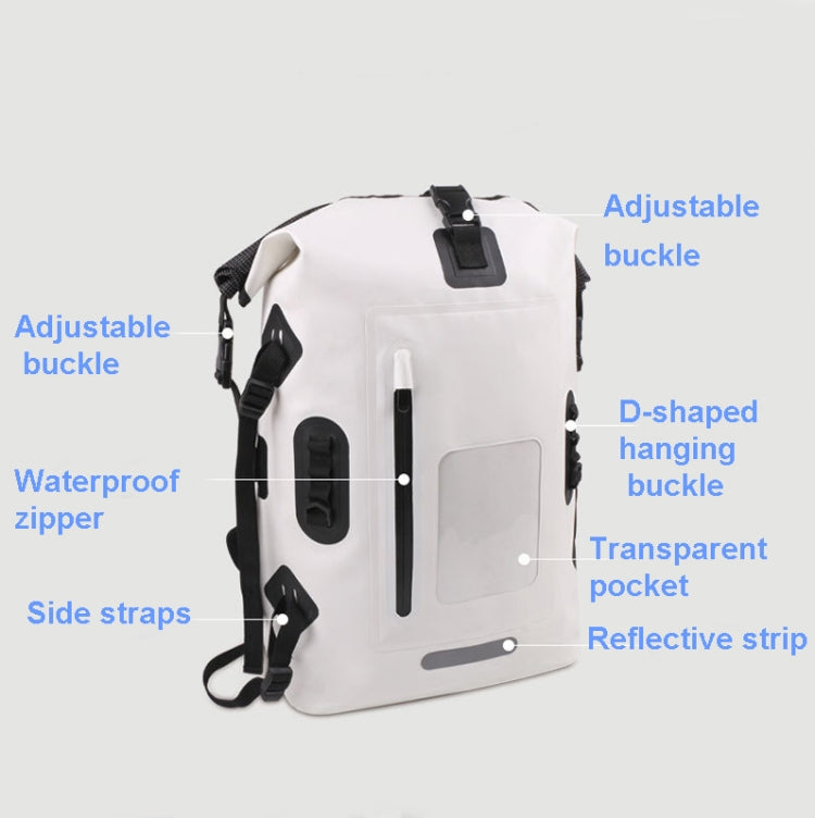 30L PVC Large Capacity Mountaineering Waterproof Backpack Diving Swimming Wet And Dry Separation Waterproof Bag