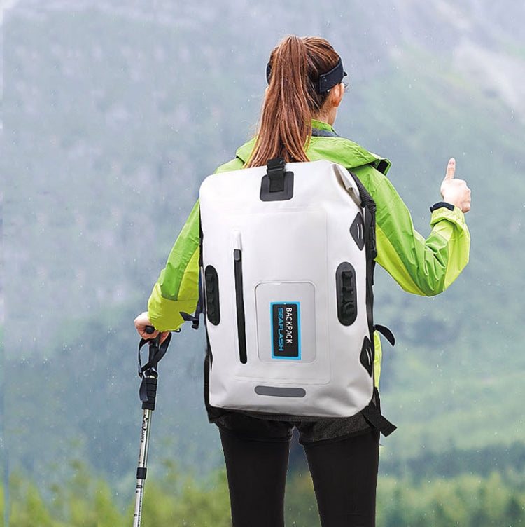 30L PVC Large Capacity Mountaineering Waterproof Backpack Diving Swimming Wet And Dry Separation Waterproof Bag