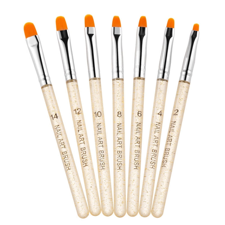 2 Sets 7 In 1 Phototherapy Pen Round Head Line Pen Transparent Rod Painted Pen Drawing Pen Nail Art Brush Tool