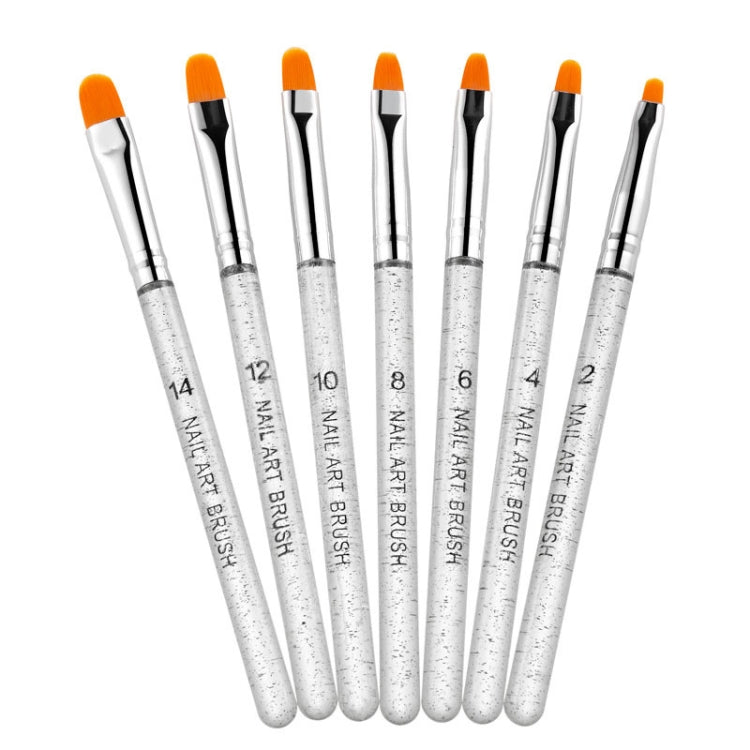 2 Sets 7 In 1 Phototherapy Pen Round Head Line Pen Transparent Rod Painted Pen Drawing Pen Nail Art Brush Tool