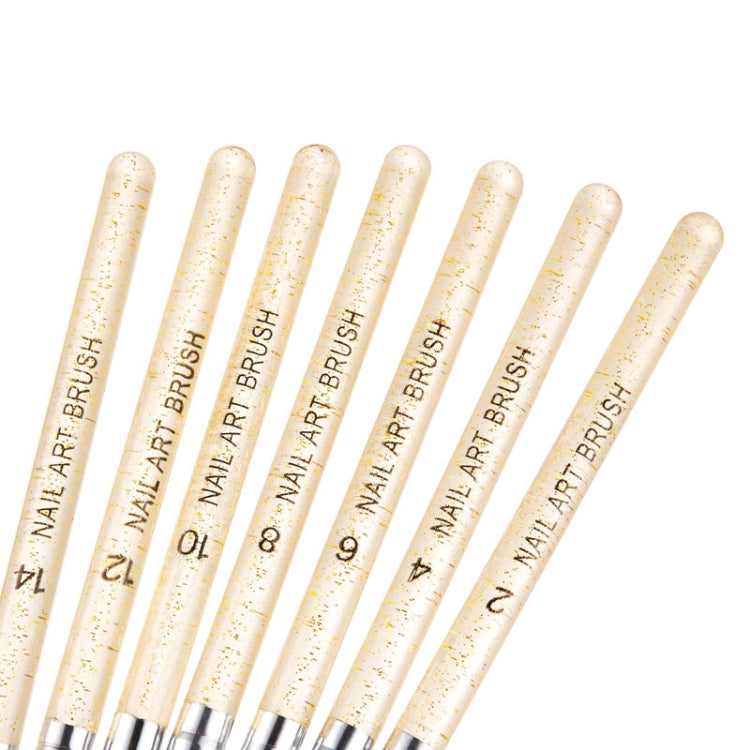 2 Sets 7 In 1 Phototherapy Pen Round Head Line Pen Transparent Rod Painted Pen Drawing Pen Nail Art Brush Tool