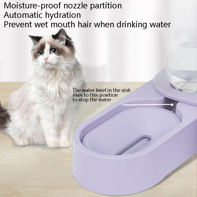 Pet Supplies Dog Cat Food Bowl Folding Rotating Double Bowl, Specification: Pink With Bowl