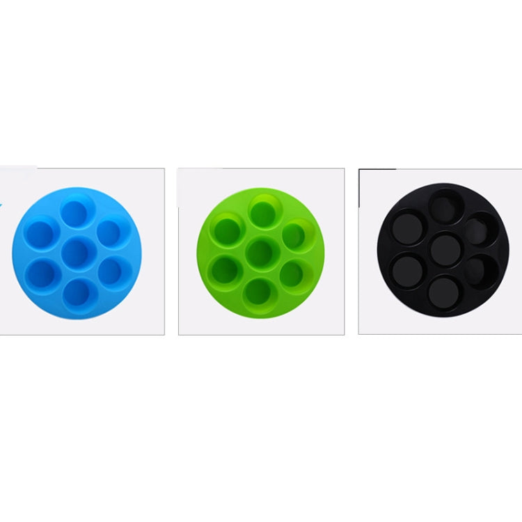 2 PCS Silicone Food Supplement Box Cake Mold Air Fryer Accessories,Random Color Delivery Seven-hole Cake Pan  Without Lid (90g)