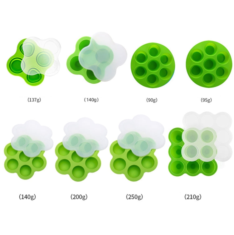 2 PCS Silicone Food Supplement Box Cake Mold Air Fryer Accessories,Random Color Delivery Nine-hole  With Lid (210g)