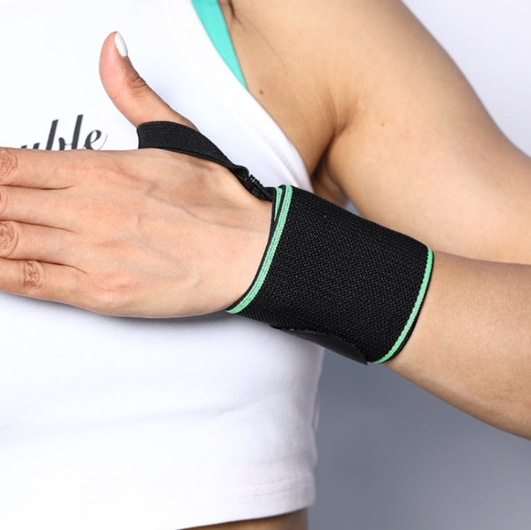 1 Pair Sports Wrap Wristband Sprained Palm Boost Belt Fitness Strength Training Protective Gear, Specification: Fish Ribbon(Green)
