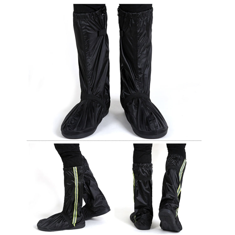 Oxford Cloth Men And Women Rain-Proof Shoe Covers Thickened Desert Sand-Proof Rain Boots  M (Black)