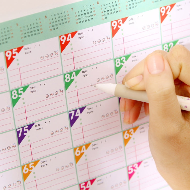 10 PCS 100 Days Countdown Calendar Learning Schedule Periodic Planner Table Gift for Kids