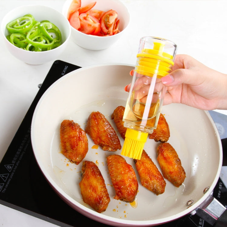 100ml Silicone Brush Head Oil-Saving Pot Healthy Oil Control Anti-Leakage Oil Bottle