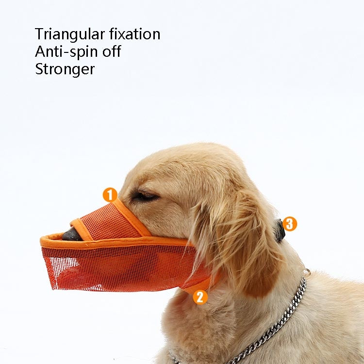Dog Mouth Cover Anti-Bite Mesh Dog Mouth Cover Medium And Large Dogs Anti-Drop Mask XS