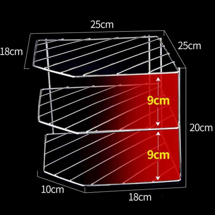304 Stainless Steel Kitchen Pot Rack Dish Storage Rack Multifunctional Corner Rack Pentagonal Section