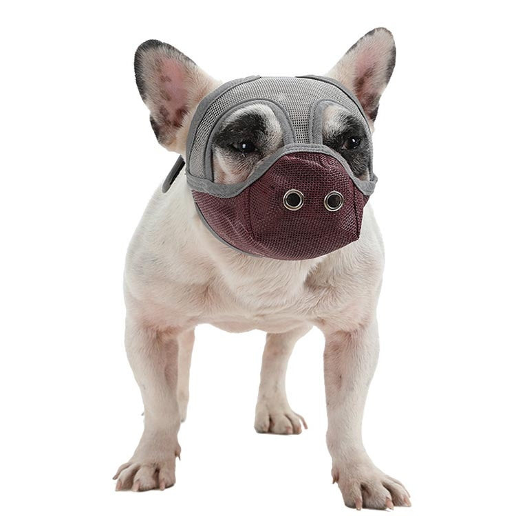 Bulldog Mouth Cover Flat Face Dog Anti-Eat Anti-Bite Drinkable Water Mouth Cover S