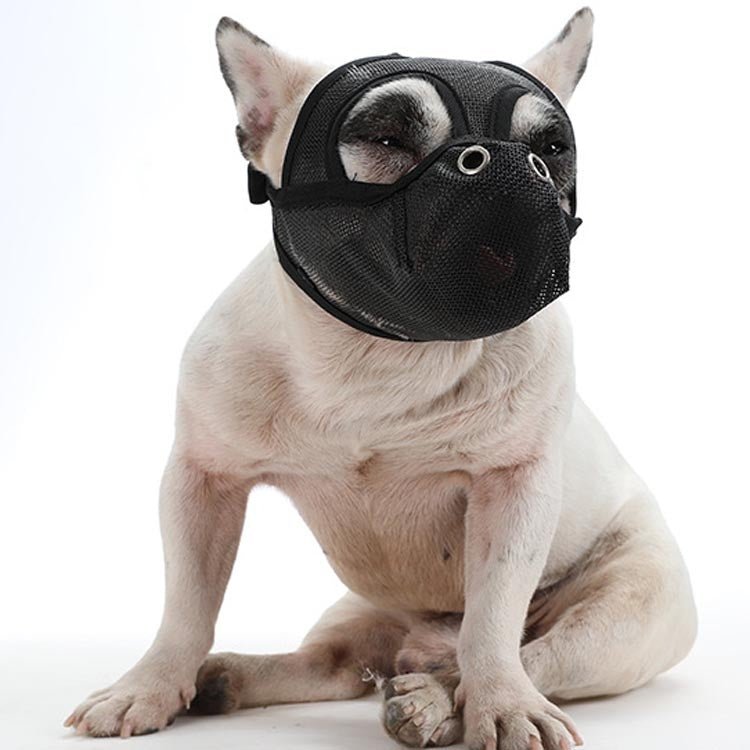 Bulldog Mouth Cover Flat Face Dog Anti-Eat Anti-Bite Drinkable Water Mouth Cover S