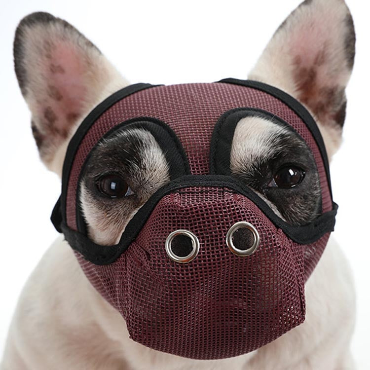 Bulldog Mouth Cover Flat Face Dog Anti-Eat Anti-Bite Drinkable Water Mouth Cover S