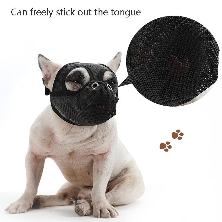 Bulldog Mouth Cover Flat Face Dog Anti-Eat Anti-Bite Drinkable Water Mouth Cover S